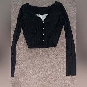Y2K shirt with lace underneath